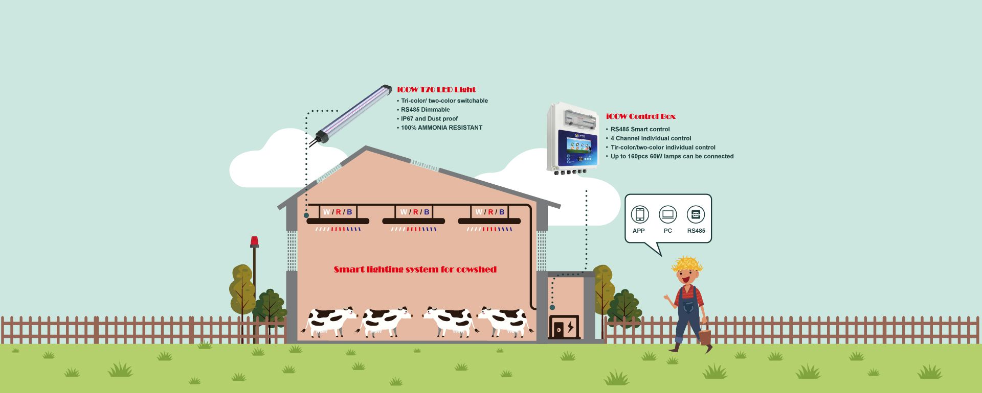 poultry farm lighting system